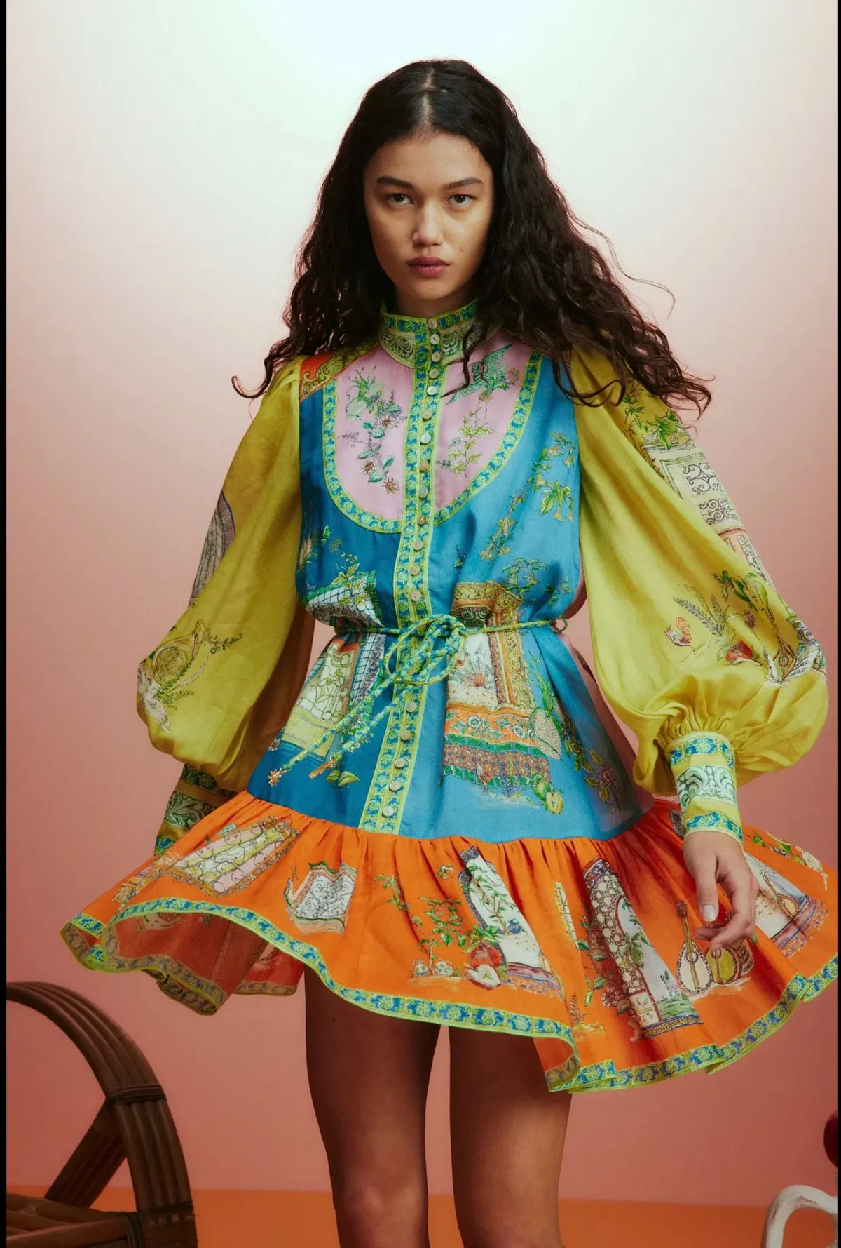 Alemais Monte Mini Dress Multi Size 6 for rent on The Volte - main image