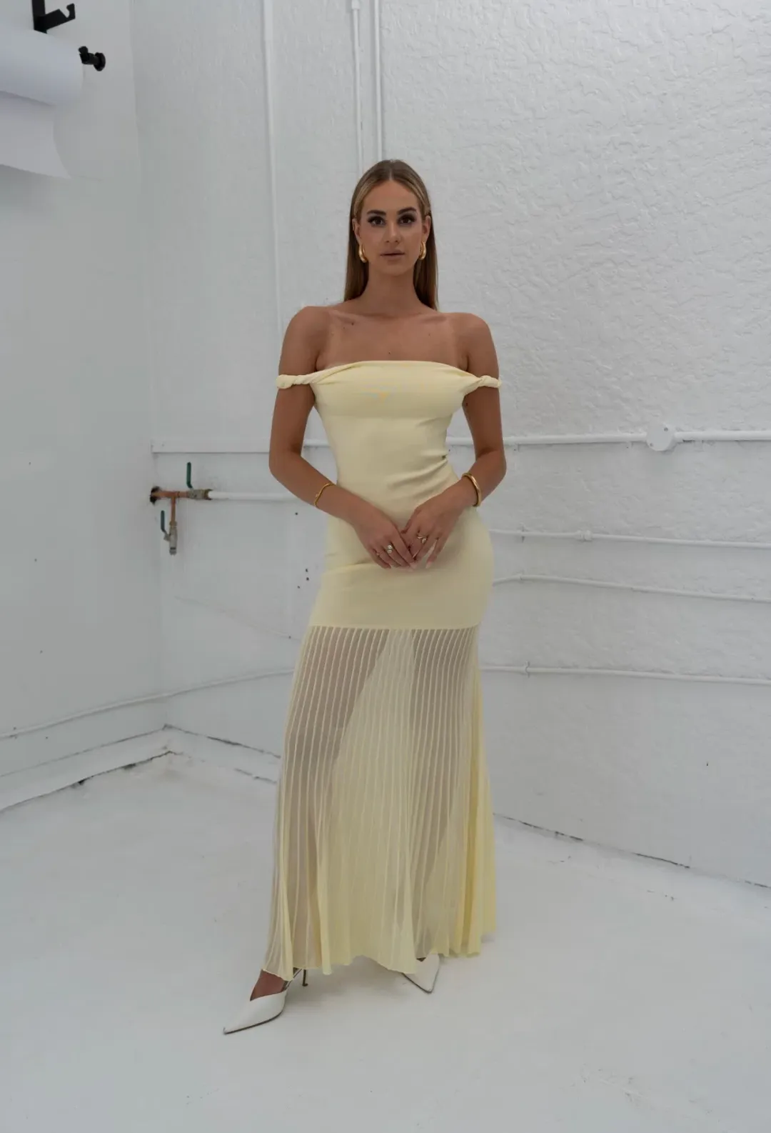 Sir Elia Off Shoulder Twist Dress- 3 for rent on The Volte - main image