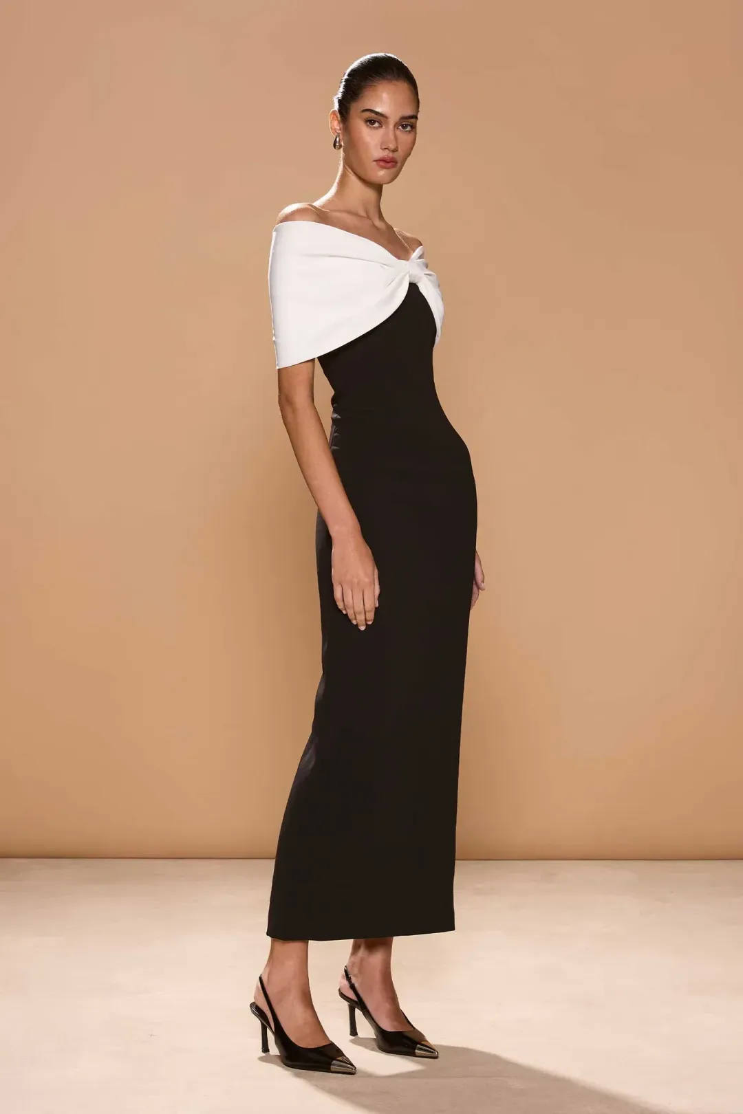 BELLUNO DRESS | Black & White for rent on The Volte - main image