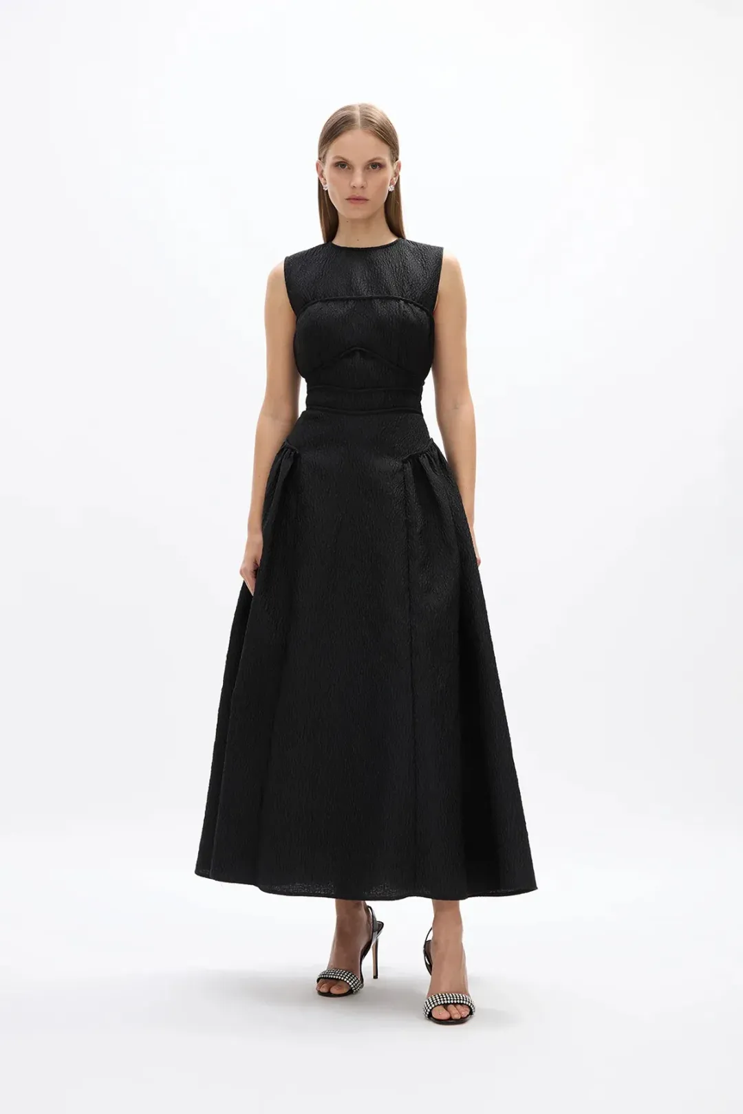 Rachel Gilbert Sophia Midi Dress Black Size AU 12 for rent on The Volte - main image