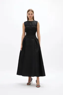 Rachel Gilbert Sophia Midi Dress Black Size AU 12 for rent on The Volte - image 2