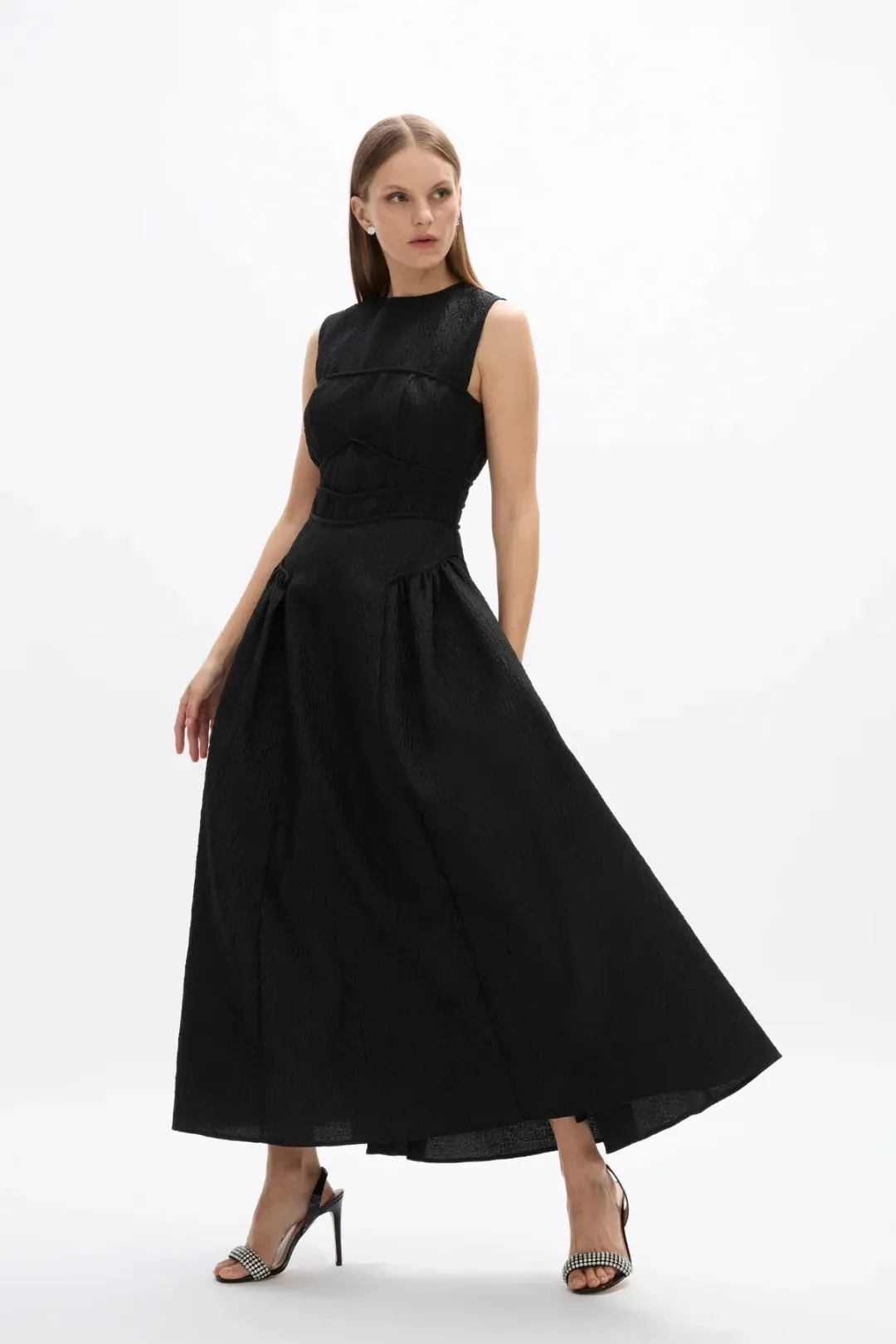 Rachel Gilbert Sophia Midi Dress Black Size AU 12 for rent on The Volte - main image