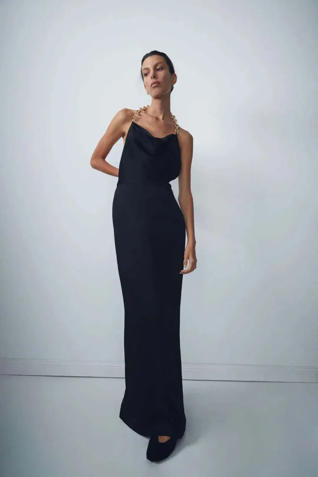 Viktoria and Woods Ageless Chain Dress in Black for rent on The Volte - main image