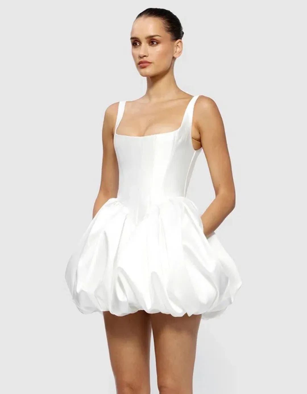 Effie Kats Muse Mini Dress / White / Size 8 for rent on The Volte - main image