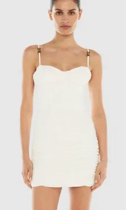 Manning Cartell White Double Time Pleat Mini Dress  for rent on The Volte - image 1