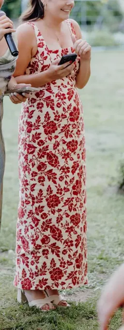 Skyla Column Dress - Scarlet Bloom for rent on The Volte - image 5