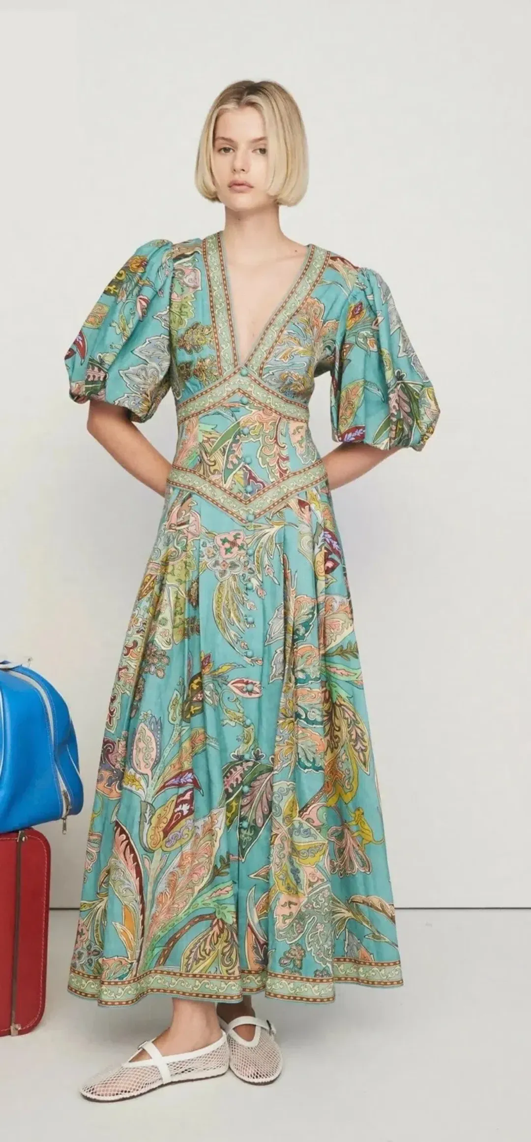 Alemais Franca midi dress AU size 14 for rent on The Volte - main image