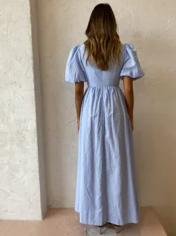 By Nicola Dahlia Ring Detail Maxi Dress In Sky for rent on The Volte - image 3