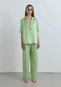 Viktoria and Woods Chorus Shirt & Pilot Pants Set Tarragon Size 0 (AU 6) for rent on The Volte - image 3