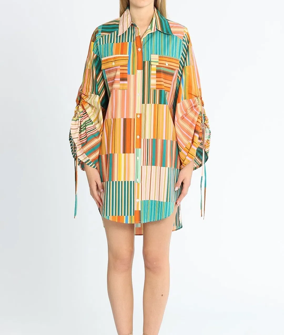 Alemais Sloane Stripe Shirt Dress  for rent on The Volte - main image