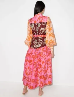 Alemais Luis Dress Multi Patchwork Dress for rent on The Volte - image 3