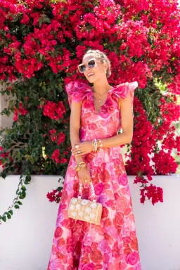 Aje enchanted plunged midi dress 12 for rent on The Volte - image 1