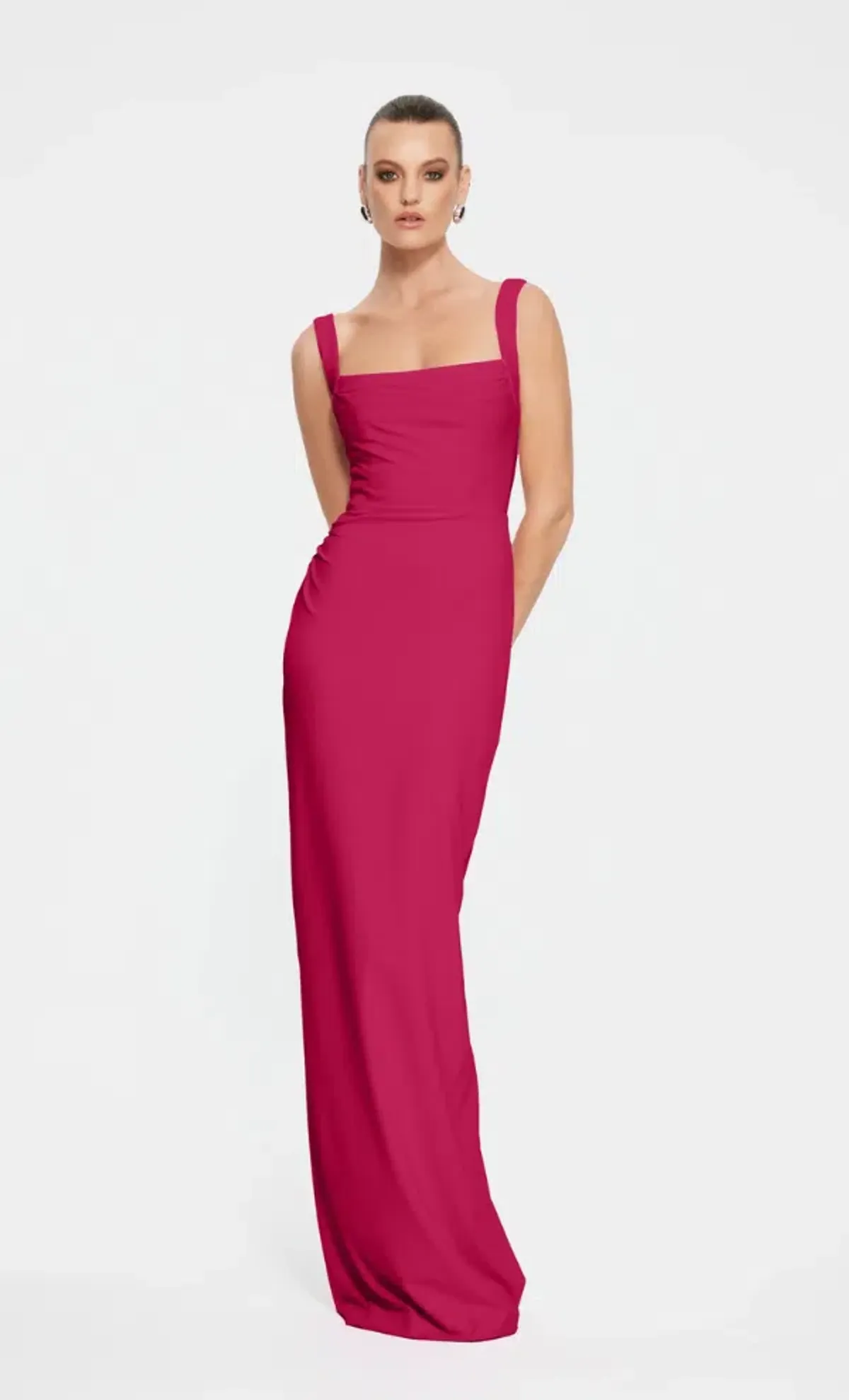Effie Kats Marbella Gown Raspberry Size 8 for rent on The Volte - main image