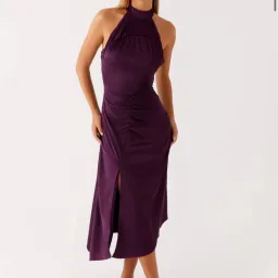 Pepermayo Purple backless halter size 6 for rent on The Volte - image 3
