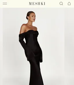 Giselle Off Shoulder Cowl Neck Maxi Dress - Black for rent on The Volte - image 1