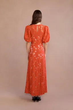 Lovaan Adeline Midi Dress Cherry Size 12 for rent on The Volte - image 3