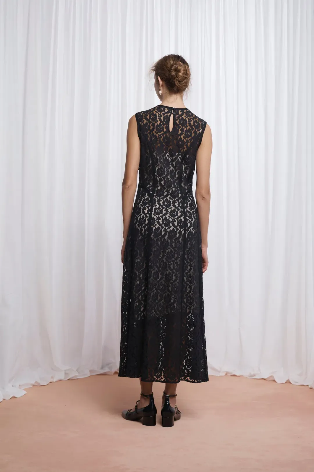 Lovaan Audrey Dress Cotton/Nylon Black Size 6 for rent on The Volte - main image