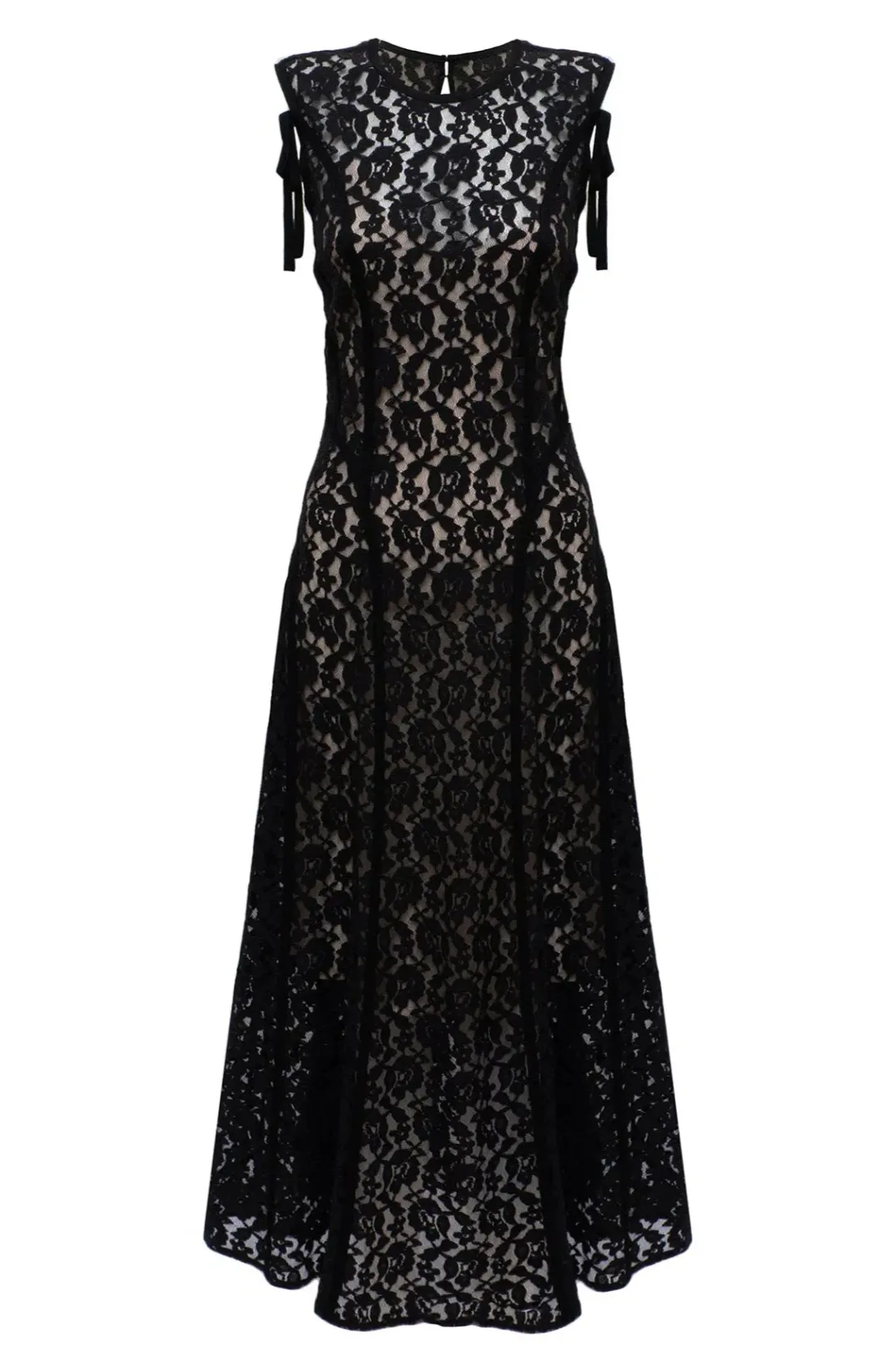 Lovaan Audrey Dress Cotton/Nylon Black Size 10 for rent on The Volte - main image