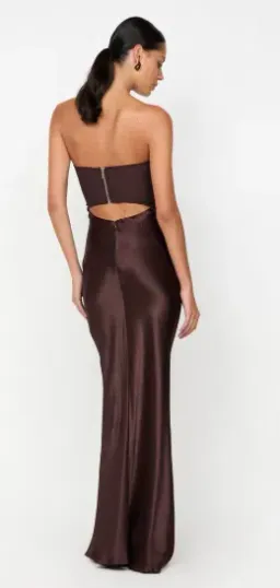 Bec & Bridge Halle Strapless Maxi Dress Chocolate Brown Size 10  for rent on The Volte - image 3