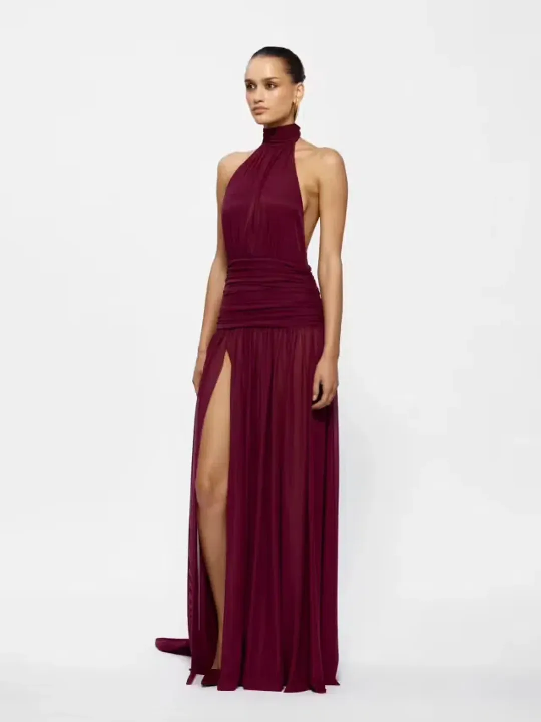 Effie Kats Verity Maxi Gown Burgundy Size M / AU 10 for rent on The Volte - main image