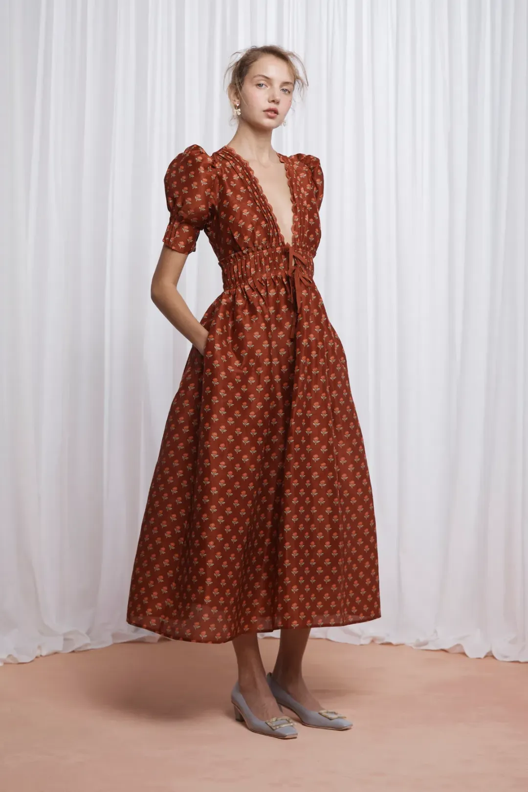 Lovaan Boehm Dress Auburn Rose Size 10 for rent on The Volte - main image