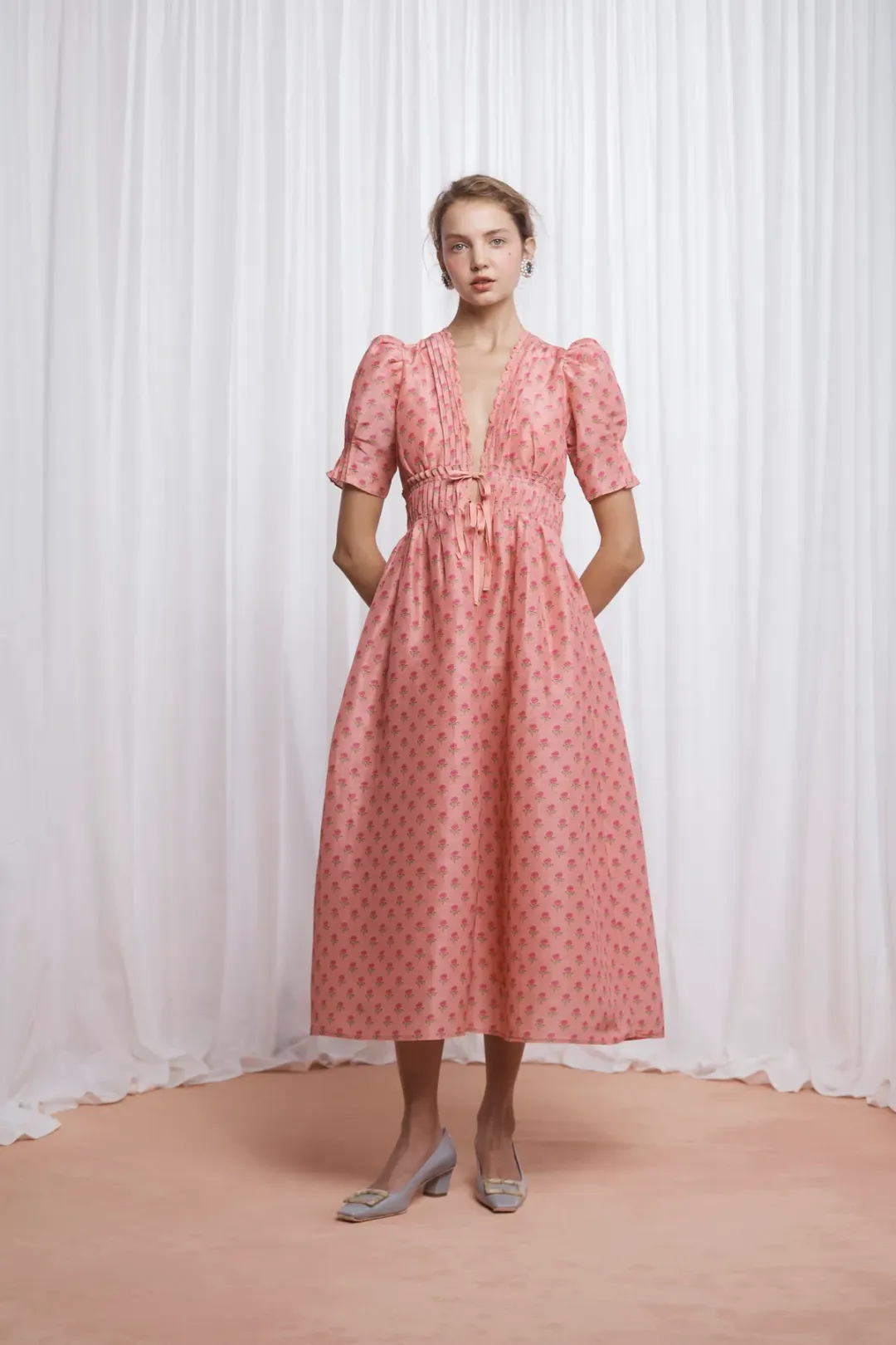 Lovaan Boehm Dress Tiny Rose Pink Size 8 for rent on The Volte - main image