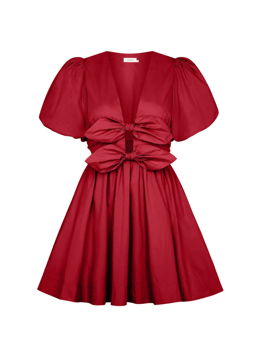 Lovaan Devon Mini Dress Cherry Red Size 8 for rent on The Volte - main image