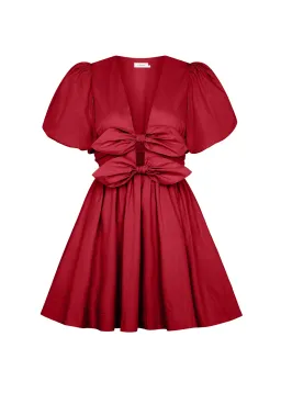 Lovaan Devon Mini Dress Cherry Red Size 8 for rent on The Volte - image 2