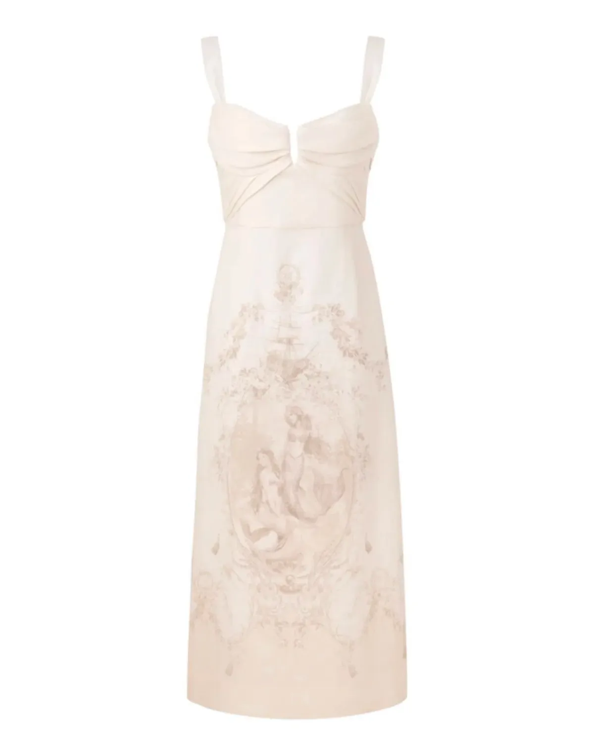 Zimmermann Drape Midi Dress in Mermaid Toile Size2 /AU12 for rent on The Volte - main image