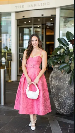 Rebecca Vallance Petra Midi Dress; size 8 for rent on The Volte - image 1