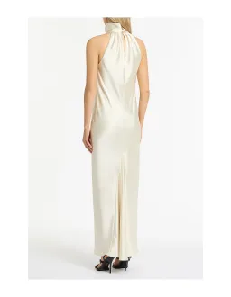 Carla Zampatti Ivory Satin Bias Maxi Dress Size 8  for rent on The Volte - image 2