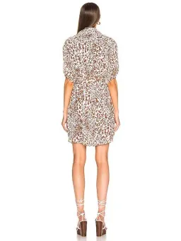 Zimmermann Utility Short Leopard Print Silk Dress | Size OP AU 6 for rent on The Volte - image 2