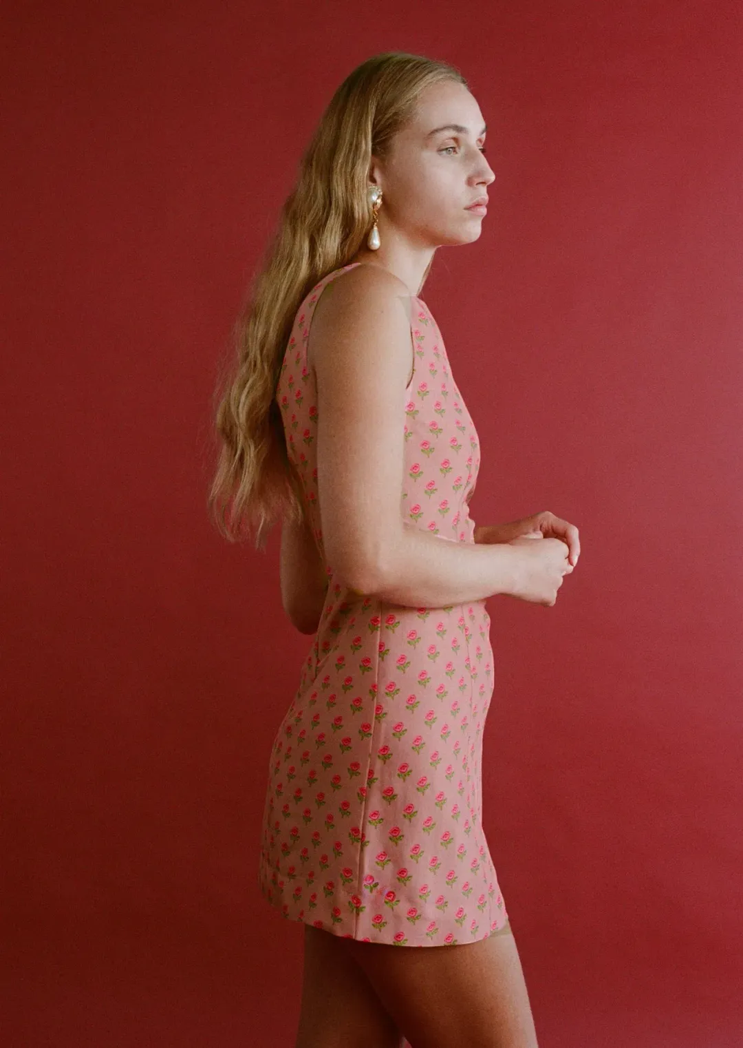 Lovaan Harper Rose Dress Silk Tiny Rose Print Size 8 for rent on The Volte - main image