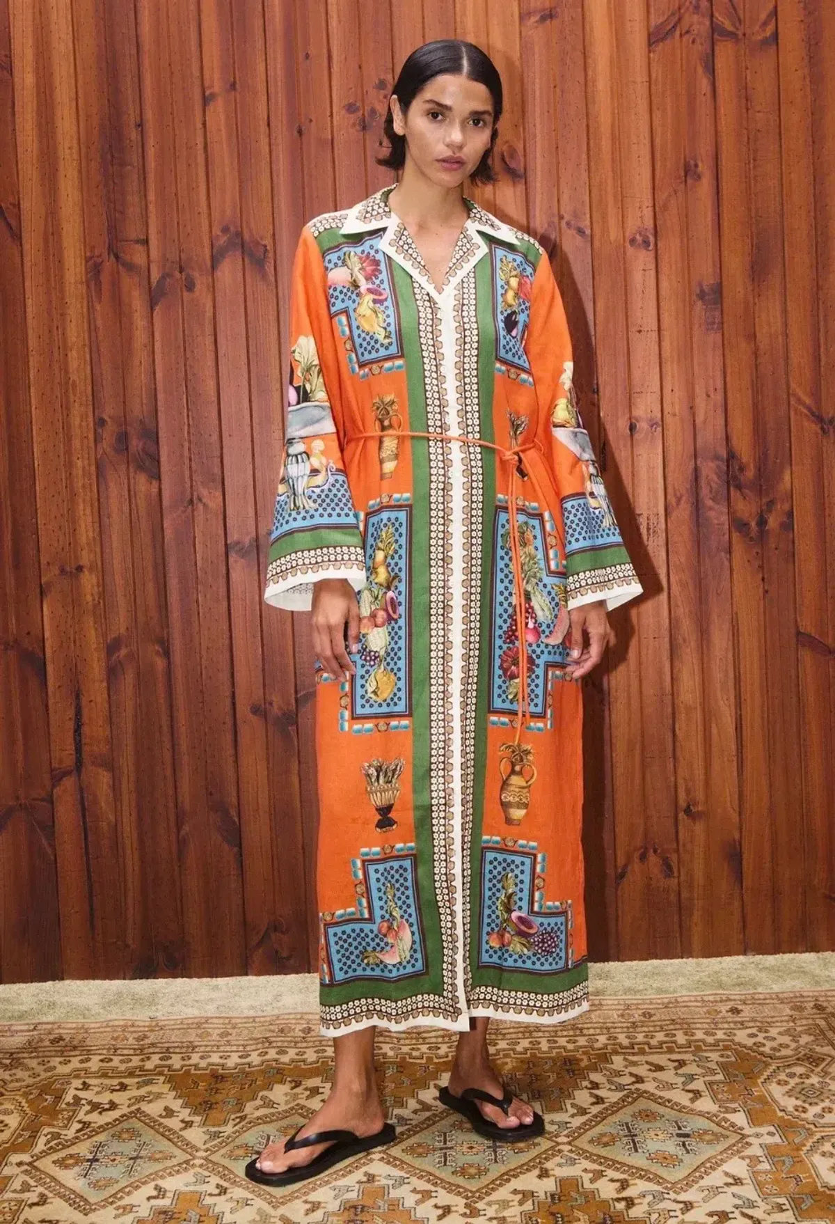 Alemais Rocco Dress Size 16 Linen with pockets relaxed fit  for rent on The Volte - main image