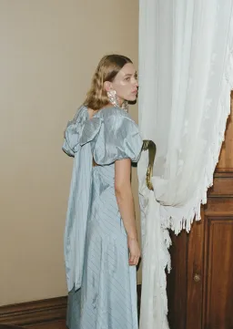 Lovaan Tess Dress Blueberry Stripe Size 6 for rent on The Volte - image 5