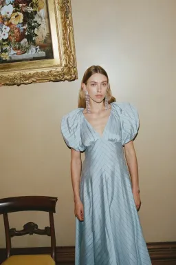 Lovaan Tess Dress Blueberry Stripe Size 6 for rent on The Volte - image 4