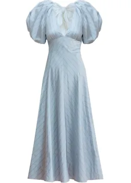 Lovaan Tess Dress Blueberry Stripe Size 8 for rent on The Volte - image 8