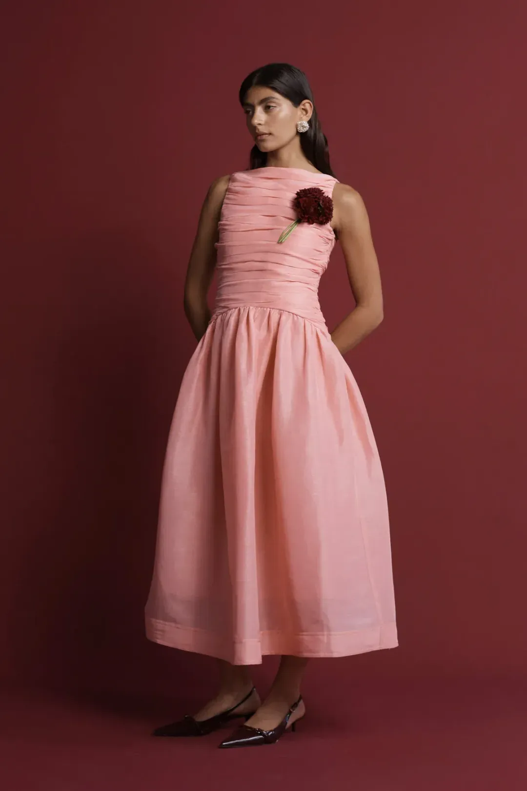 Lovaan Val Dress Sherbert Pink Size 12 for rent on The Volte - main image