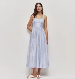 Aje Mist Midi Dress - Light Blue Size 12 for rent on The Volte - image 1