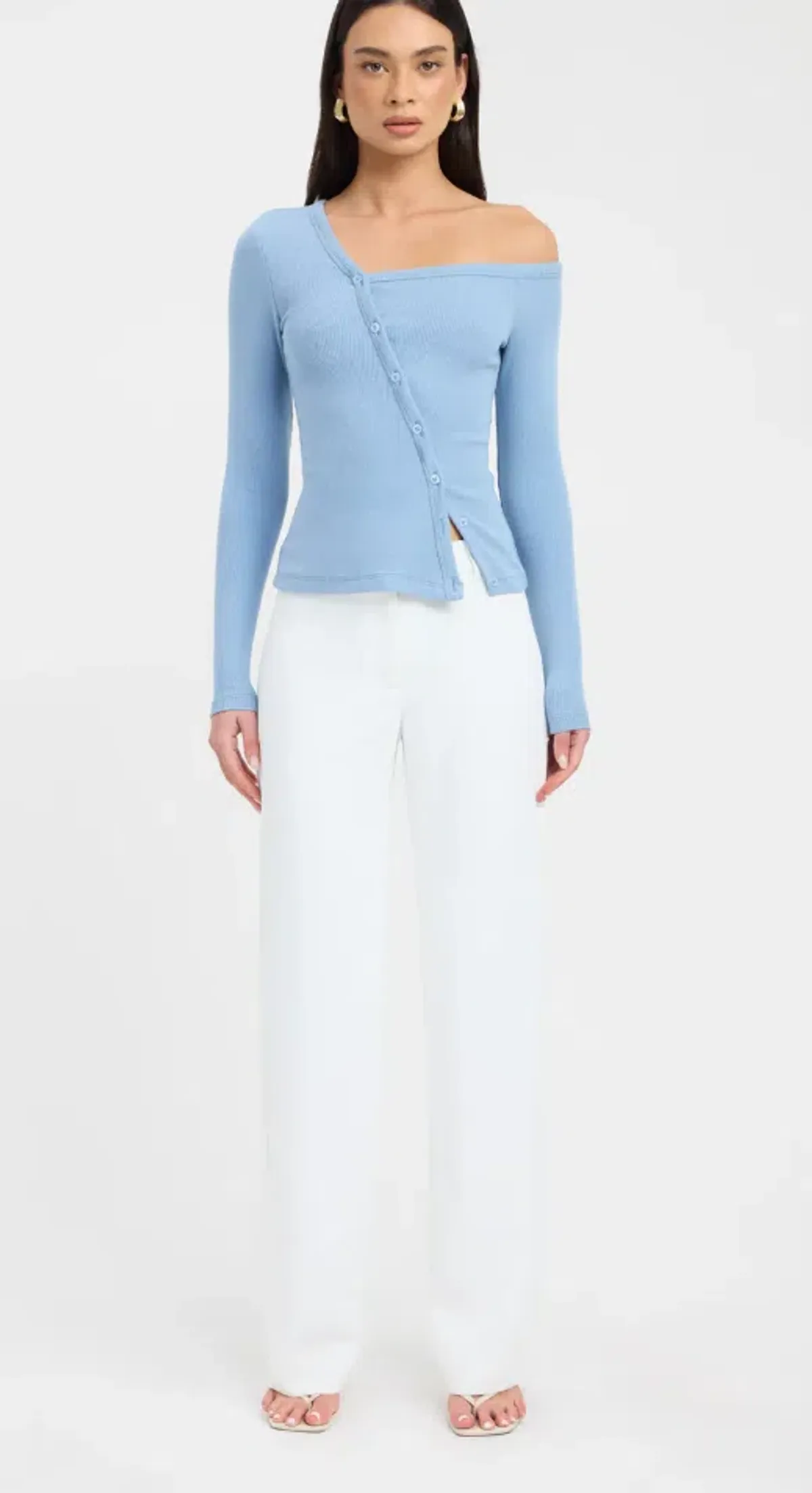 Kookai Bennet Top in Blue size 8 for rent on The Volte - main image