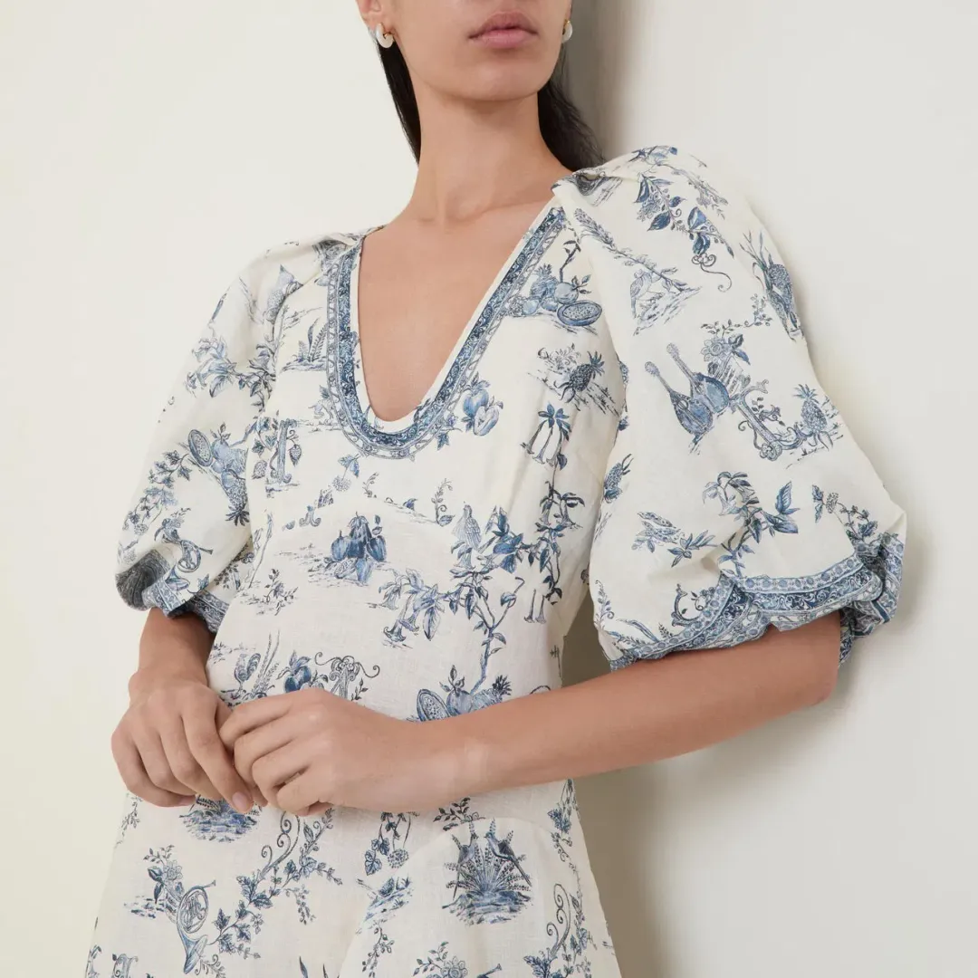 ALEMAIS Casa Midi Dress Print 8 AU for rent on The Volte - main image