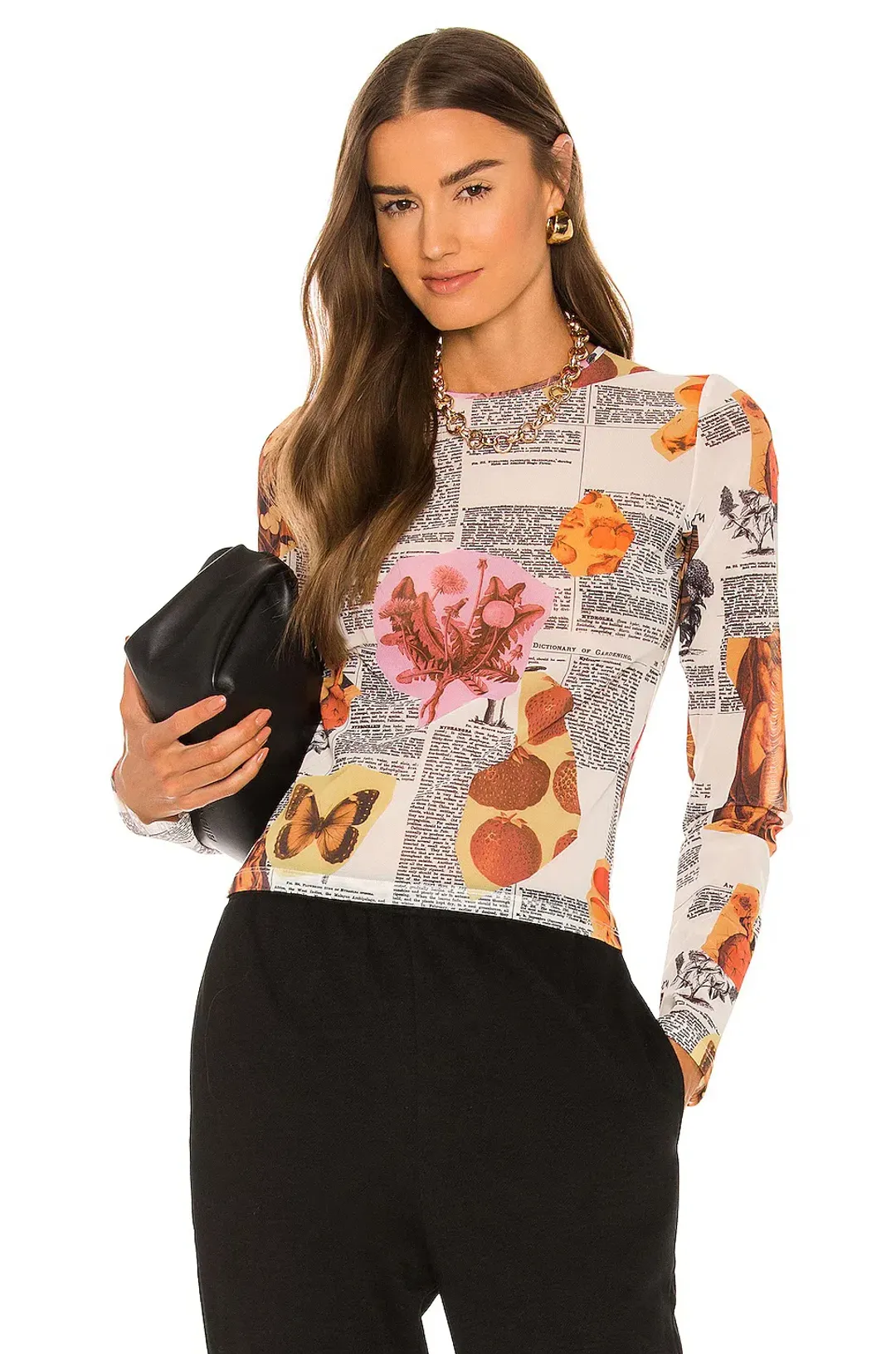 Miaou Botanica Mesh long sleep top size S for rent on The Volte - main image