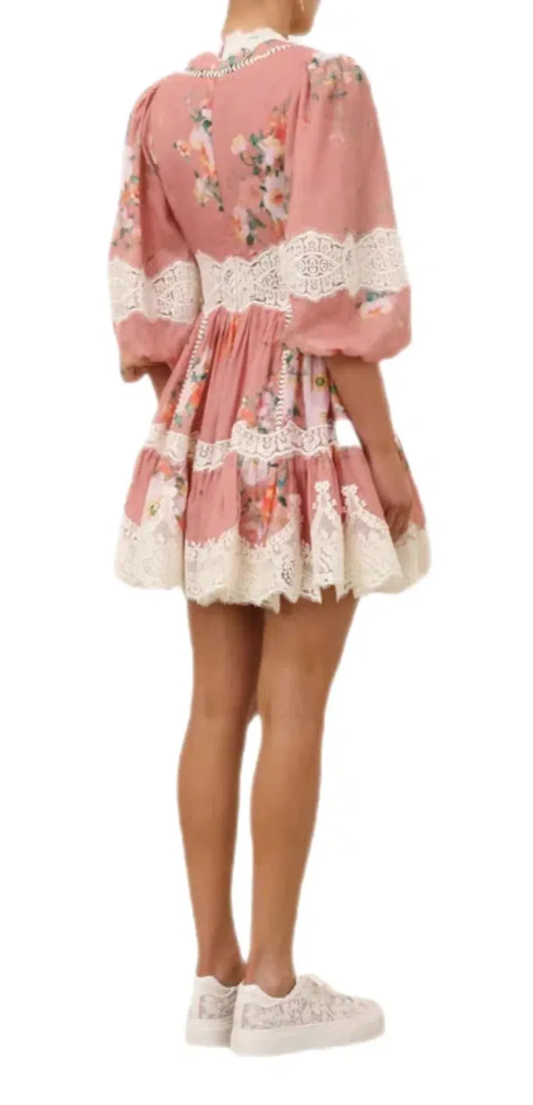 Zimmermann Everley Lace Trim Mini Dress Size 1 for rent on The Volte - main image