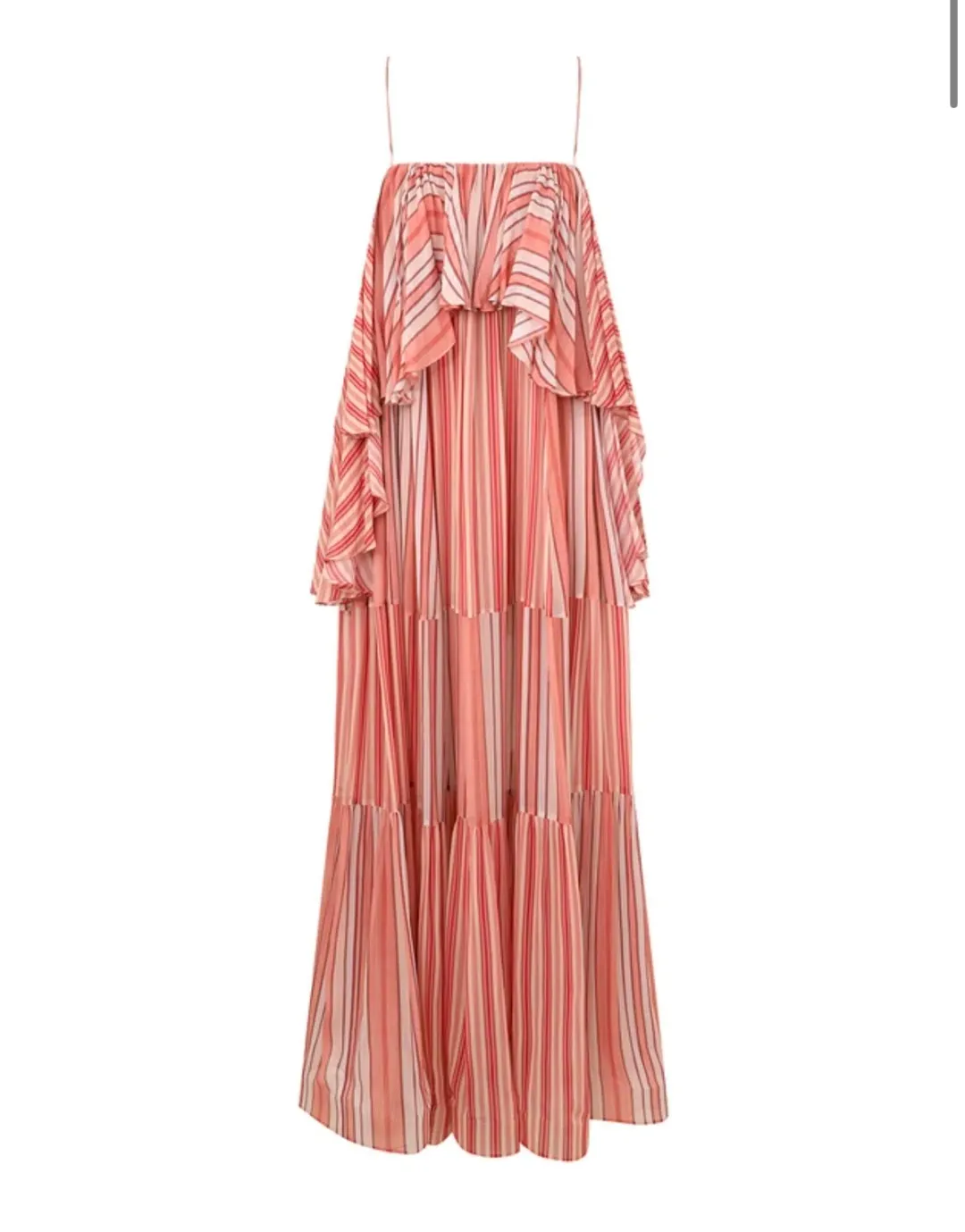 Zimmermann Rebellion Bohemian Slip Dress in Red Stripe Size 1 for rent on The Volte - main image