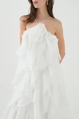 Aje Pandorea Maxi Dress in White for rent on The Volte - image 2