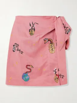 ALEMAIS Timmy Embroidered Shirt & Sarong Skirt Pink Size 10 AU for rent on The Volte - image 21