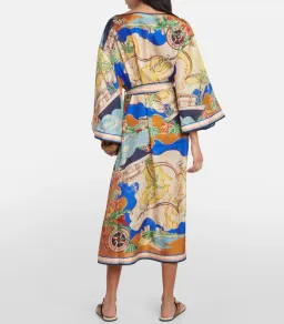 Zimmermann Alight Map Print Silk Midi Dress Size 4 / Au 16 for rent on The Volte - image 2