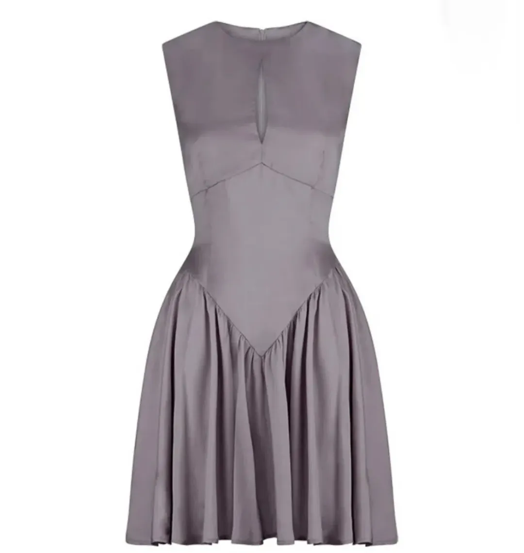 She Societe Paris Grey Ballerina Dress Size 6 for rent on The Volte - main image