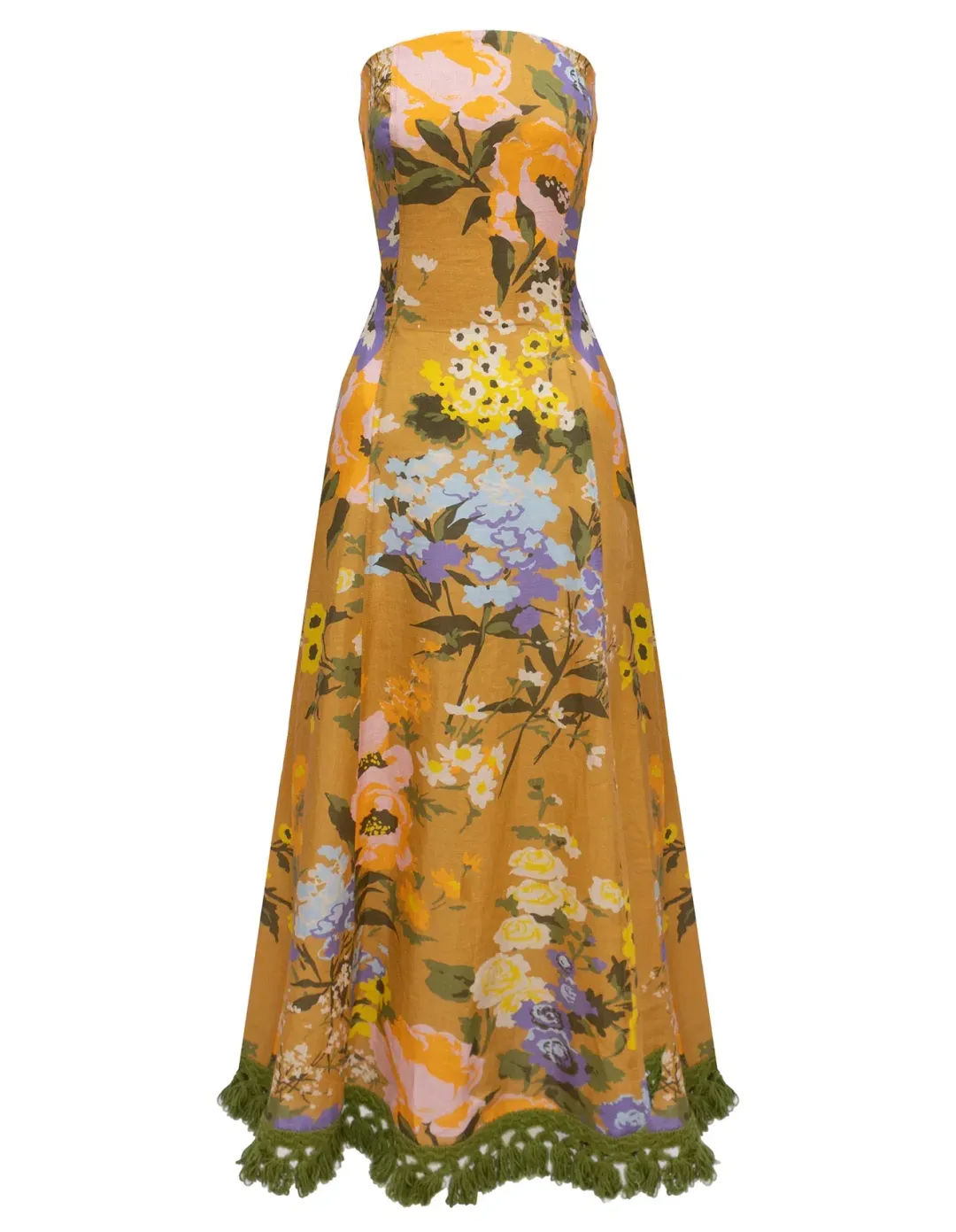 Lovaan Philippa Dress Linen Meadow Size 10 for rent on The Volte - main image