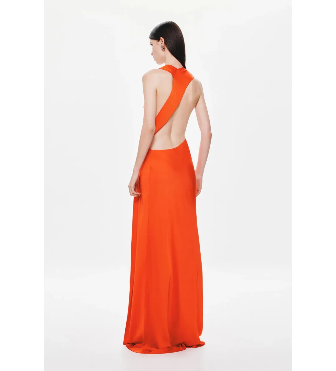 MISHA The Harlow Satin Maxi Dress Chilli Red Size AU 8 for rent on The Volte - main image
